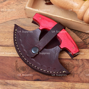 Couteau Ulu d'Alaska en acier inoxydable de qualité supérieure, lame incurvée, écologique, ambidextre, finition hautement polie, gravure personnalisée disponible - Product Image 4
