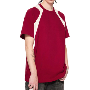 เสื้อยืดแขนราแกลนสีกรมท่าและสีขาวสำหรับผู้ชาย คอกลม ทรงโอเวอร์ไซส์ สวมใส่สบาย ผ้าถัก สีพื้น ผ้าฝ้าย 100% แห้งเร็ว - Product Image 4
