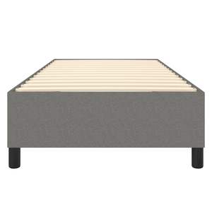 Cadre de lit en tissu gris foncé 100% polyester, rembourré avec du contreplaqué et du bois d'ingénierie - Product Image 5
