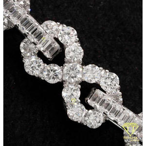 Luxury BIZ <b>Initial</b> Pendant Moissanite Diamond 925 Sterling Silver Gold Plated Hip Hop Necklace Cuban Link <b>Chain</b> Streetwear Jewel - Product Image 4