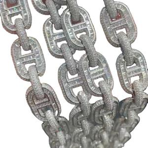 Cadena Cubana de Lujo Chapada en Oro con Plata 925 y Moissanita, Joyería de Moda Hip Hop, Collar para Hombre para Fiestas - Product Image 2