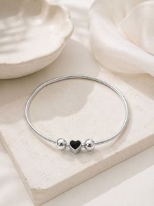 Minimal Silver Heart Charm <b>Anklet</b> <b>Bracelet</b> for Women and Girls - Product Image 3