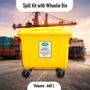 Contenedor con Ruedas para Derrames de Aceite de 660 Litros, Profesional, para Control de Derrames Industriales en la Industria Petrolera, Minera, Marina e Industrial - Product Image 2