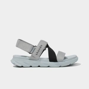 Sandalias con Cierre de Velcro, Suela Gris Ligera, Tiras Negras, Nuevo Artículo, Punta Abierta, Estilo Casual - Product Image 2