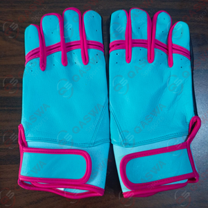 Guantes de Bateo de Béisbol de Cuero Verde Azulado, Guantes de Bateo de Softbol Antideslizantes de Color Rosa, Personalizados, al por Mayor, Ecológicos y Ligeros - Product Image 4