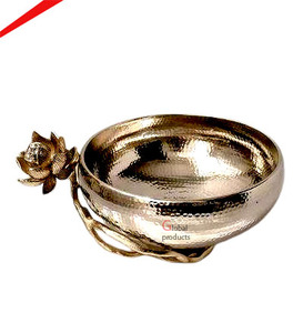 Recién lanzado: Tazón de lujo con diseño martillado en plata y base dorada para servir alimentos en hoteles, restaurantes y bares. - Product Image 5