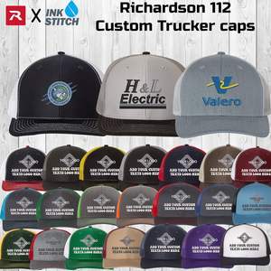 Richardson 112 Gorras Trucker Personalizadas con Bordado Personalizado, Talla Única, Impresión Serigráfica, Variedad de Algodón, Velour, Franela, Terry y Encaje - Product Image 4