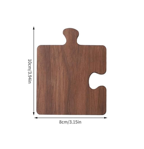 Sous-verre en bois en forme de puzzle, design moderne, antidérapant, pour la décoration de table - Product Image 2