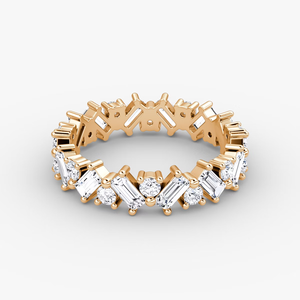 Anillo de compromiso y boda de lujo para mujer, de oro macizo de 14K, con diamante solitario cultivado en laboratorio de corte múltiple, superventas, OEM/ODM, personalizado, 5.5 - Product Image 3