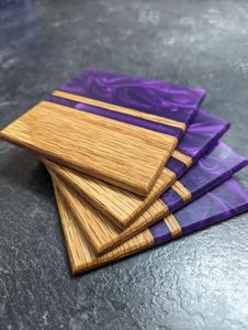 Custom Designed Wooden And Resin <b>Drink</b> <b>Coasters</b> For Hospitality Industry And Interior Decoration - Product Image 1