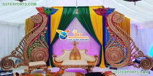 Mehndi & Sangeet-Decoración de Escenario nocturno, Escenario nocturno de colores, Punjabi, para boda - Product Image 3