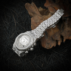 Montre Hip-Hop Haut de Gamme en Acier Inoxydable avec Moissanite, Style Diamant Brillant, Bijou pour le Marché des Accessoires de Luxe, En Vente - Product Image 4