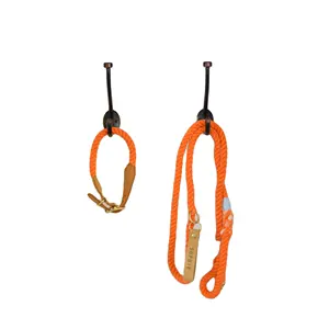 <b>Dog</b> LeashNe Style Cotton <b>Dog</b> Rope <b>Leash</b> Matching Orange <b>Dog</b> <b>Leash</b> and Collar SetPremium Quality - Product Image 1