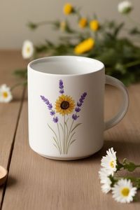 FENN Tasse à café en céramique personnalisée haut de gamme 350 ml, tasse à thé au lait en porcelaine, tasses en céramique avec logo personnalisé pour restaurant - Product Image 2