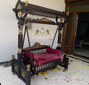 Balançoire traditionnelle en teck 3 places, taille personnalisée moderne, fabrication artisanale, Jhula pour salon, maison - Product Image 4