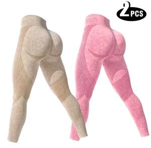 High Waist Full Length Seamless Knitted Leggings Solid Color Stretch Breathable Compression <b>Tummy</b> <b>Control</b> Women's Casual Style - Product Image 4