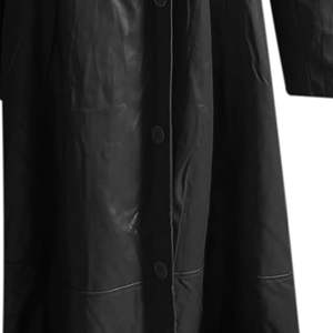 Manteau trench en cuir noir - Manteau long classique en cuir d'agneau véritable vintage pour homme - Product Image 4