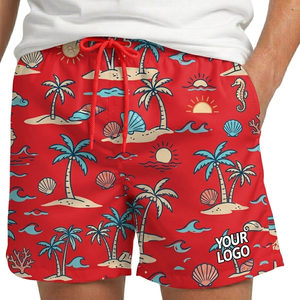 กางเกงขาสั้นชายหาดลำลองสำหรับผู้ชาย ดีไซน์ใหม่ปี 2025 สำหรับว่ายน้ำ เล่นเซิร์ฟ พิมพ์ลายดิจิทัล พร้อมคุณสมบัติกันน้ำและแห้งเร็ว - Product Image 4