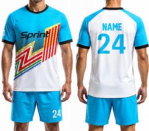 Maillot de football rétro Chemises de football vintage Maillot de football à séchage rapide et short de football Ensemble d'uniformes de football pour l'entraînement de vêtements de sport - Product Image 1