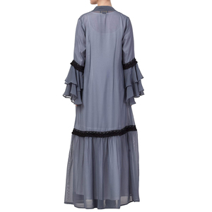 Venta al por mayor, últimas tendencias 2024: Abaya musulmana de diseño, a la moda, holgada, con logo personalizado, alta calidad, tallas grandes, primavera. - Product Image 4