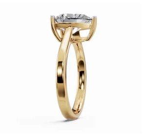 Bague solitaire en diamant cultivé en laboratoire Boudiccas Heart en or jaune, rose et blanc 9kt, 14kt ou 18kt, 0,30 carat, bijoux durables - Product Image 4