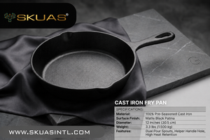 Pre-seasoned <b>Cast</b> Iron Soup & Stock Pots Non-Stick Plastic Hand Grip Flatware Included Home Use Cookware Set - Product Image 3