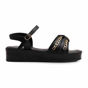 Sandalia tacón formal negro PU0483 - Product Image 4