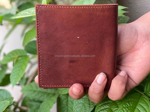 กระเป๋าสตางค์หนังแท้ของผู้ชาย, กระเป๋าสตางค์หนังแท้ทำด้วยมือแท้มีสไตล์กระเป๋าใส่บัตร ATM - Product Image 5