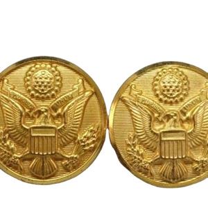 New Designer Service Customizable Requirement Logo 100% Brass Metal Brand Spring Uniform US <b>Buttons</b> - Product Image 1