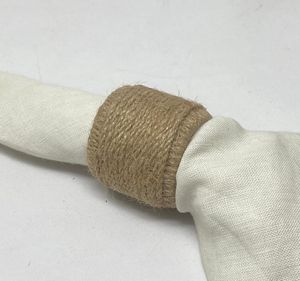 Festive Season Jute Napkin <b>Ring</b> Eco-Friendly Classic Style 2.5cm <b>Circle</b> Camping Napkin <b>Ring</b> - Product Image 3