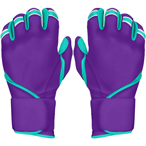 Custom Cabretta <b>Leather</b> Baseball/Softball Batting Gloves Hook & Loop Closure Breathable Compression <b>Wrist</b> Strap Long <b>Cuff</b> - Product Image 1