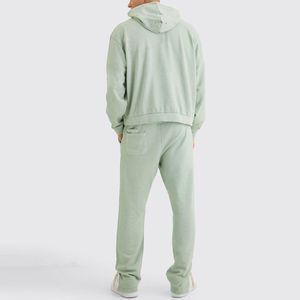 Conjuntos Deportivos de Moda para Hombre, Conjuntos Casuales de Manga Larga, Conjunto Deportivo con Capucha de Color Sólido, Algodón - Product Image 3