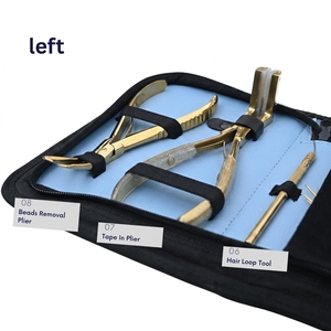 Kit professionnel d'extensions capillaires : outil de pose pour extensions adhésives, enfileur de micro-anneaux, ciseaux de précision, pinces de salon - Product Image 3