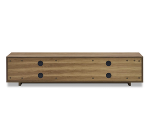 Mueble de TV Escandinavo de Madera de Teca Sólida, Mueble para Televisión con Puertas Corredizas de Listones, Mueble para Sala de Estar - Product Image 3