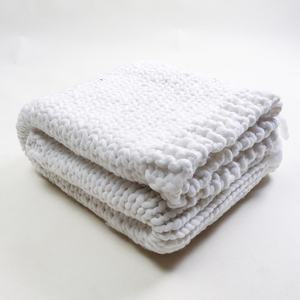 Nouveauté : Jeté en laine super luxueux tricoté à la main avec jeté décoratif tissé 100% coton - Product Image 5