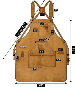 Tabliers de chef à bretelles croisées pour adultes, unisexe, avec poches, en toile de coton, réglables, pour la cuisine, fabriqués au Pakistan - Product Image 5