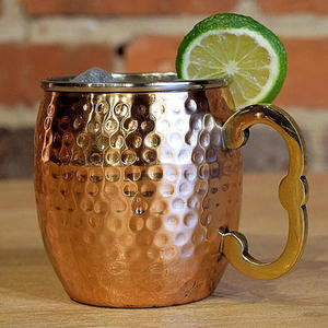 Hammered copper mug set thunder ridge beverage <b>cups</b> <b>reusable</b> cocktail drink mugs premium durable collection - Product Image 3