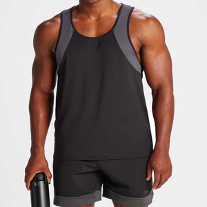 Latest Fitness Custom <b>Stringer</b> Tank Top <b>Men</b> Plain Printed Gym <b>Vest</b> Casual Eco-Friendly Breathable <b>Stringer</b> Tank Top - Product Image 4