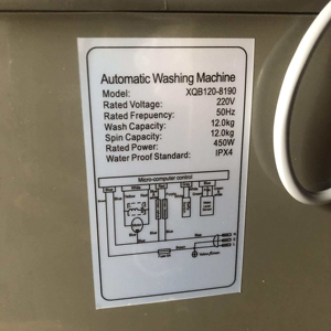 Lave-linge automatique à chargement par le haut de 12 kg, interface anglaise, équipement de lavage électrique à cuve unique pour la maison - Product Image 5