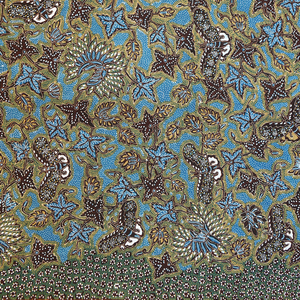 Handcrafted Indonesian Hand Drawn Batik Tulis Cotton Fabric Traditional Lungkup Motif Natural <b>Indigo</b> Dyes Home Decor Bags - Product Image 2