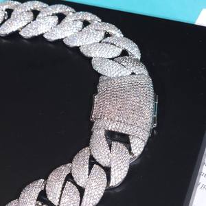 Impresionante Cadena Cubana de Plata 925 en Oro Rosa, Totalmente Adornada con Moissanita VVS Certificada GRS, Joyería Unisex para Fiestas Hip Hop - Product Image 6