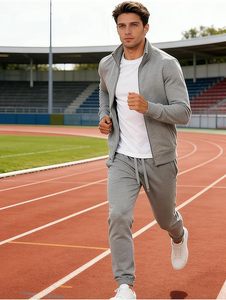 Men's Tracksuits Sweatsuits for Men Sweat Track Suits 2 Piece Stand-up Collar <b>Athletic</b> Jogging Warm Up Full Zip Sets - Product Image 2