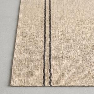 Tapis moderne en laine tissé à la main, à poils moyens, avec bordure beige, antidérapant, style minimaliste scandinave, pour salon et chambre à coucher - Product Image 5