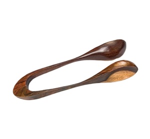 Pinces à pain en bois - Pinces à nourriture élégantes - Ustensiles de cuisine écologiques - Pinces à salade - Pinces de cuisine pour pain, fruits et salades - Product Image 3