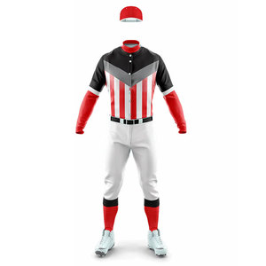 <b>Baseball</b> Jersey Uniform Pant <b>Set</b> Custom Fully Sublimated Lining Design Solid Color Button Up Jersey with Pockets Pants Uniform - Product Image 2