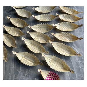 Panier de service rustique en bambou, mini, tissé à la main au Vietnam, plateau de cuisine naturel pour restaurants, hôtels, complexes hôteliers et usage traditionnel - Product Image 1