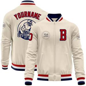 Custom Embroidery Men's <b>Leather</b> <b>Jacket</b> Stand Collar Front Logo Personalized Premium Team Gear Cow Skin Windproof Breathable - Product Image 2