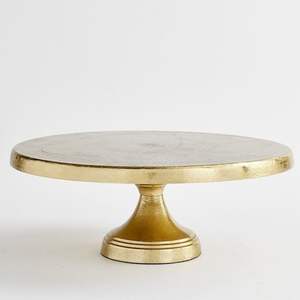 Support à gâteau en métal robuste pour la présentation de gâteaux en boulangerie, avec une large plaque supérieure et une base stable pour un usage professionnel - Product Image 1