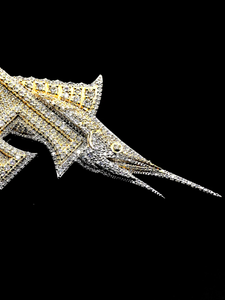 Pendentif lettre F en moissanite sertie de diamants, argent sterling 925, bijou de luxe brillant - Product Image 4