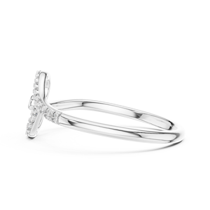 Anillo de Diamantes Cultivados en Laboratorio para Mujer AURELIA LOVE, Oro Blanco de 18 Quilates con Baño de Rodio, Anillo de Compromiso, Regalo de San Valentín, Uso Diario Elegante - Product Image 4